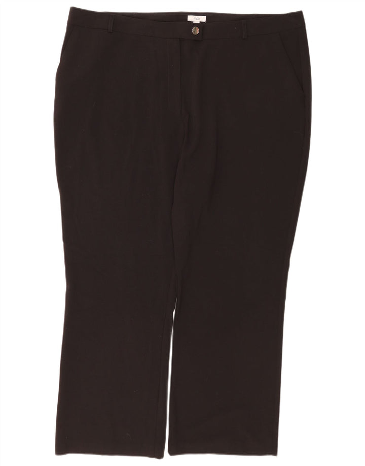 Max&Co. Pantaloni da abito bootcut da donna UK 22 3XL W42 L29 Poliestere nero