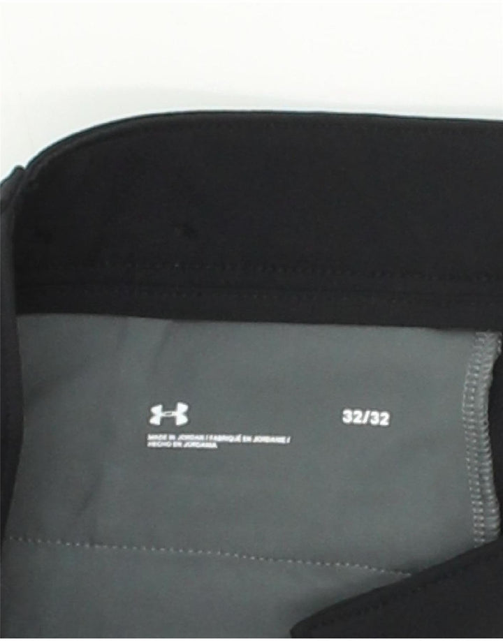 UNDER ARMOUR Womens Tapered Chino Trousers W32 L32 Black Polyester Vintage Under Armour and Second-Hand Under Armour from Messina Hembry 