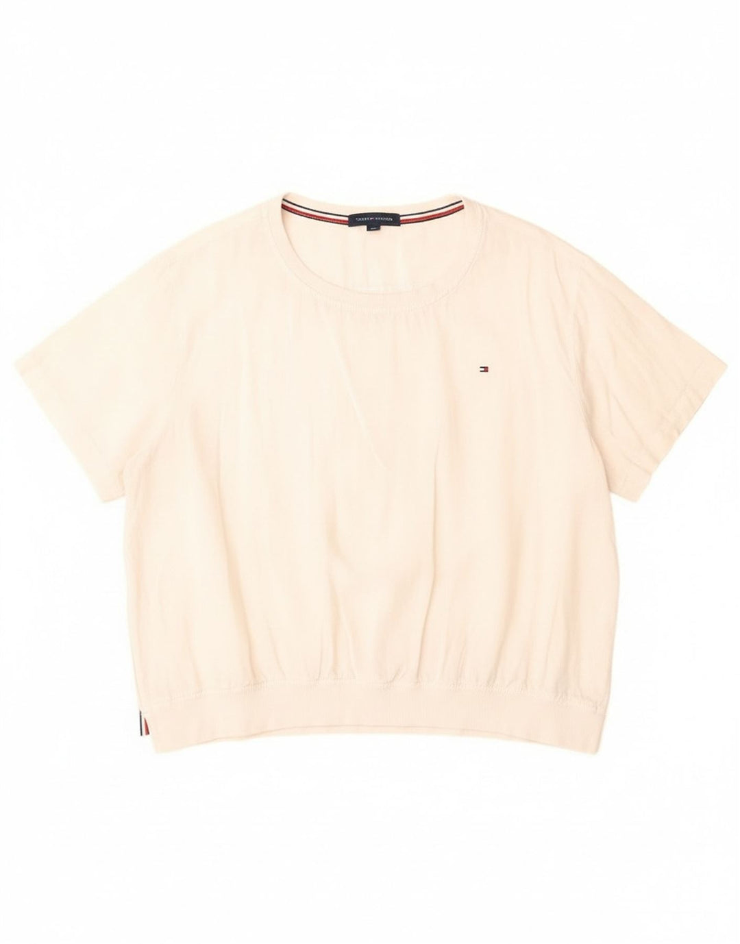 Camicetta da donna Tommy Hilfiger Top UK 20 2XL Lino bianco