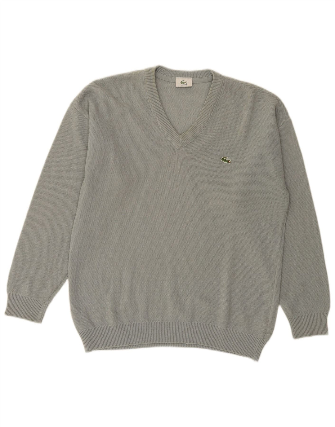 Maglione da uomo con scollo a V Lacoste taglia 3 piccolo in lana verde