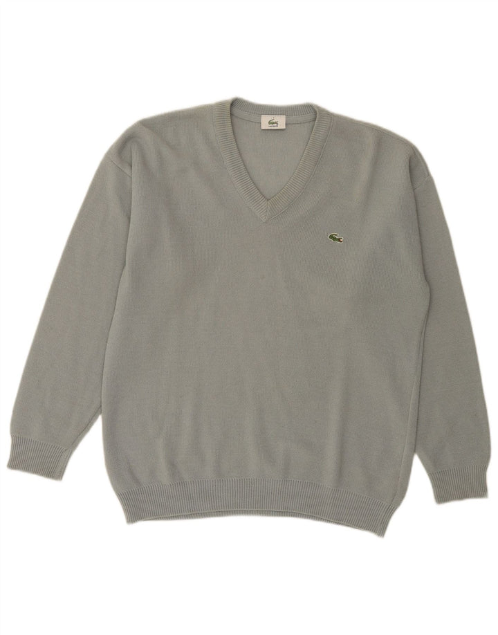Maglione da uomo con scollo a V Lacoste taglia 3 piccolo in lana verde