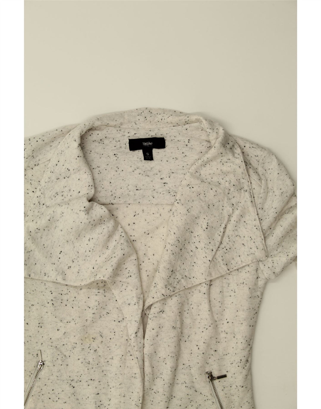 MOSSIMO Womens Open Cardigan Sweater UK 10 Small Grey Flecked Polyester Vintage Mossimo and Second-Hand Mossimo from Messina Hembry 