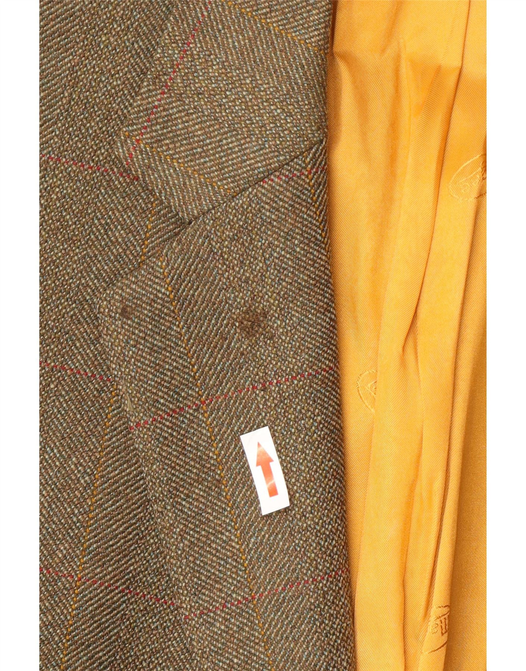 Giacca blazer da uomo a 2 bottoni Magee UK 42 XL lana a quadri marrone