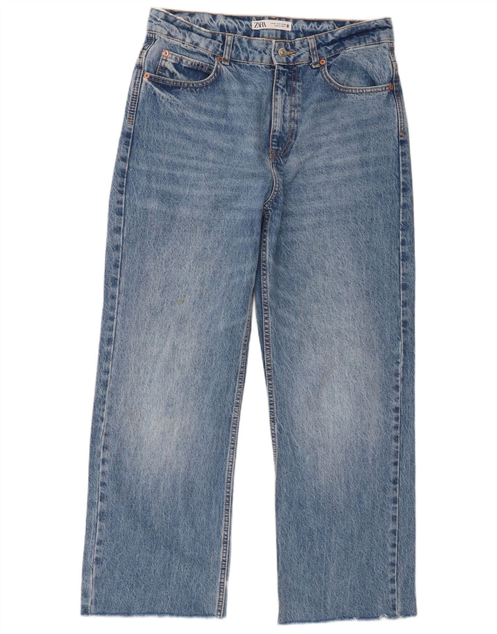 Jeans dritti da donna Zara EU 40 medio W30 L28 cotone blu