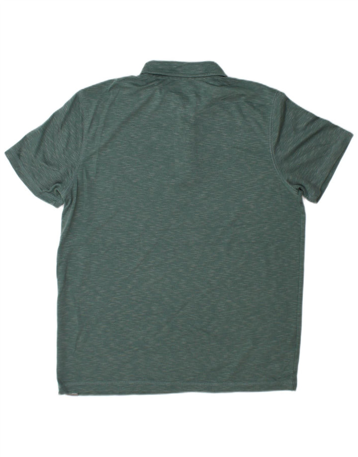 Polo da uomo EDDIE BAUER grande in modal screziato verde