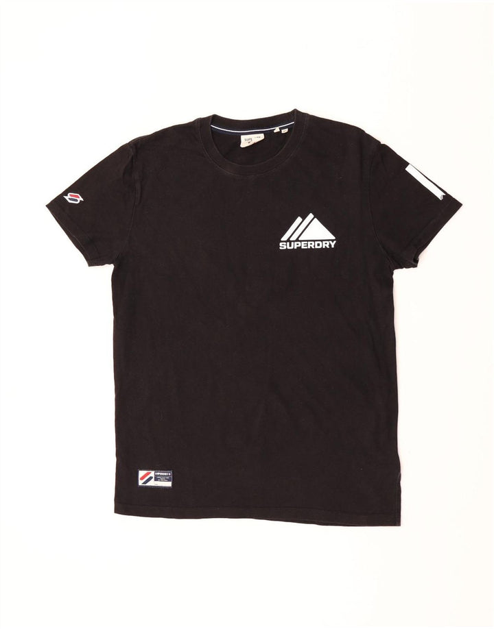 T-shirt grafica da uomo Superdry Top in cotone nero medio