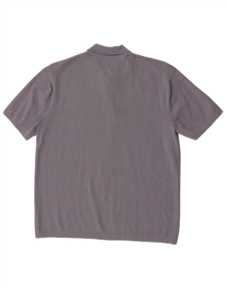 Maglione Zara da uomo a maniche corte con collo alto in viscosa grigio medio