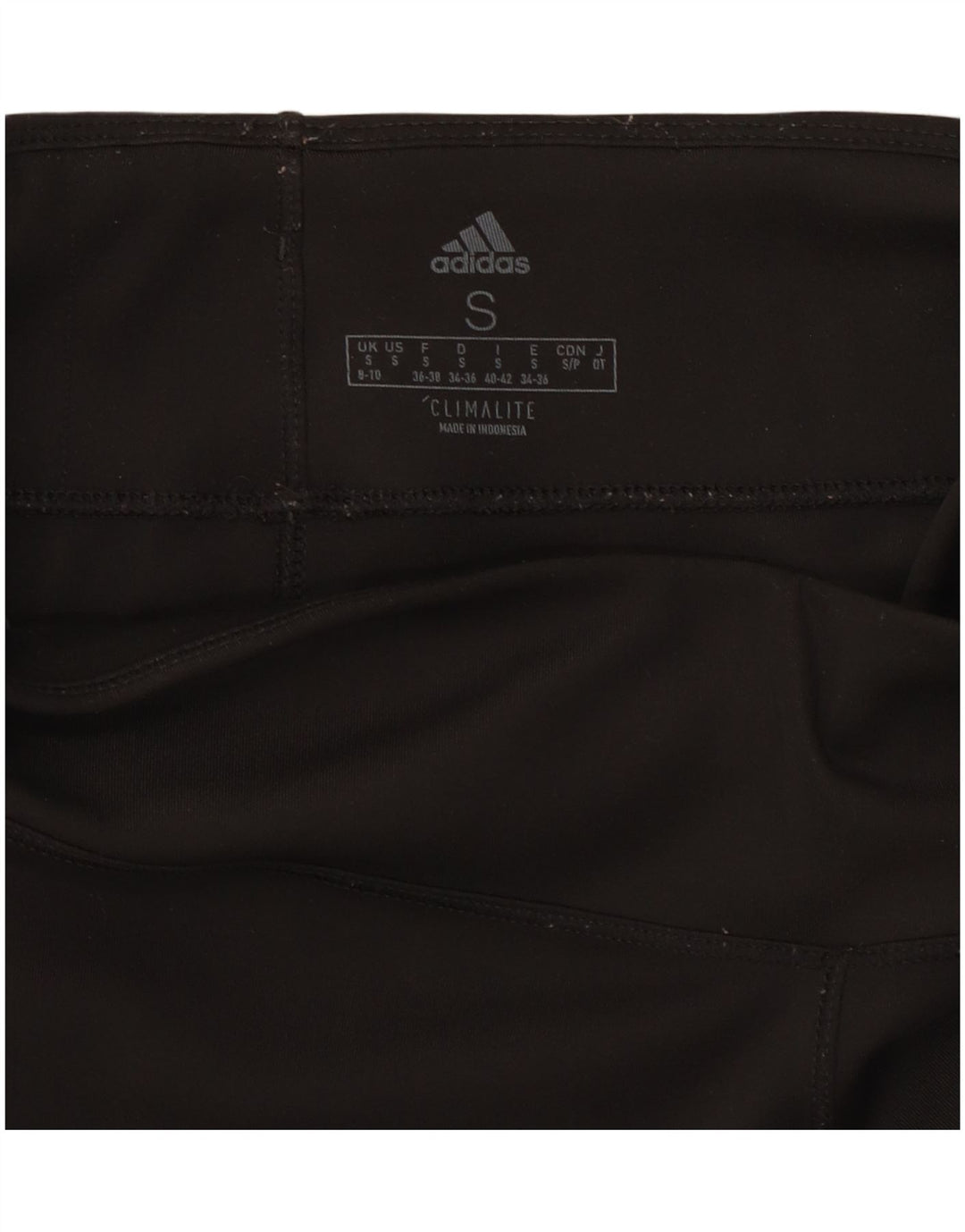 Leggings Adidas Climalite da donna UK 8/10 Piccolo poliestere nero