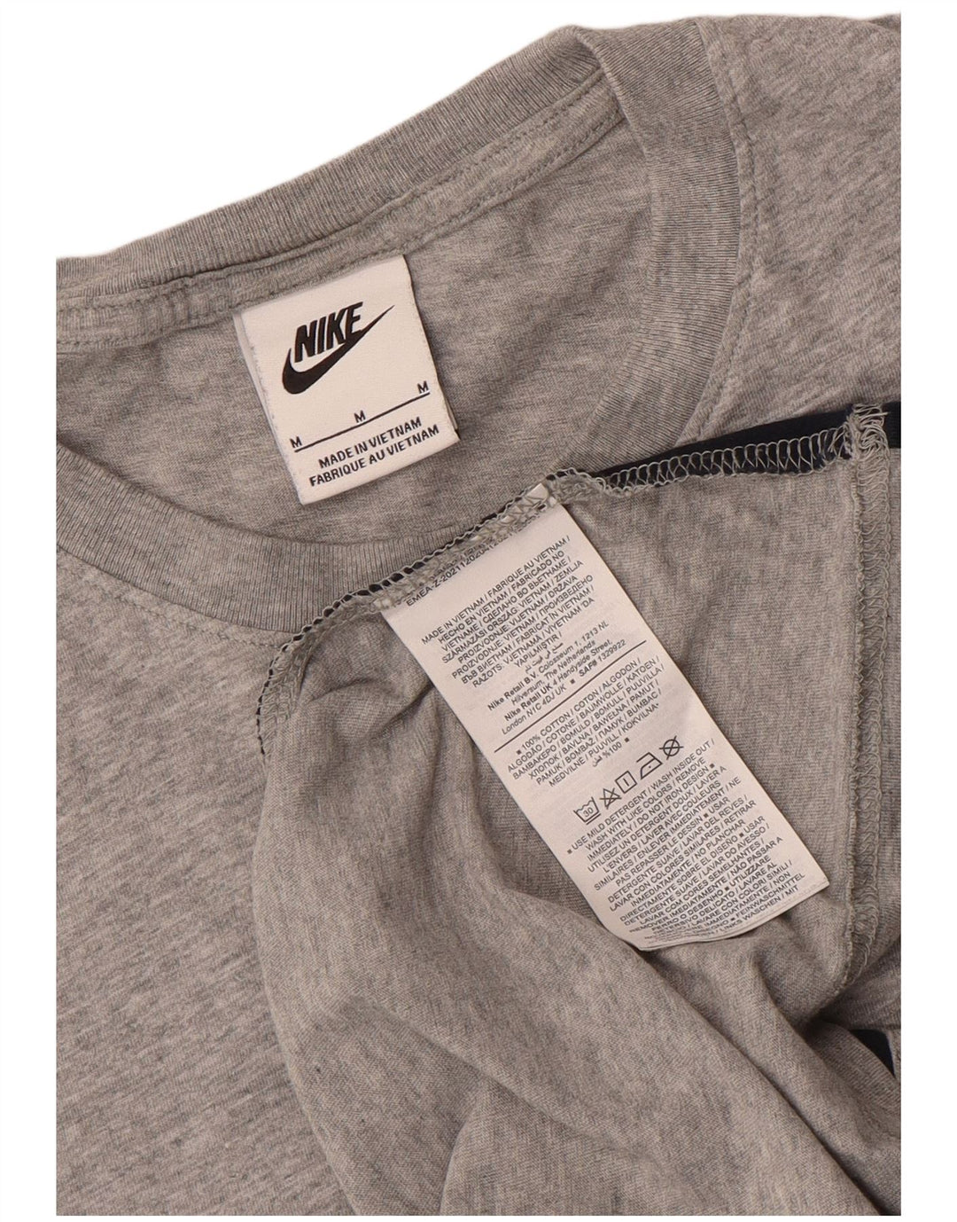 T-shirt grafica da uomo Nike Top in cotone color block grigio medio