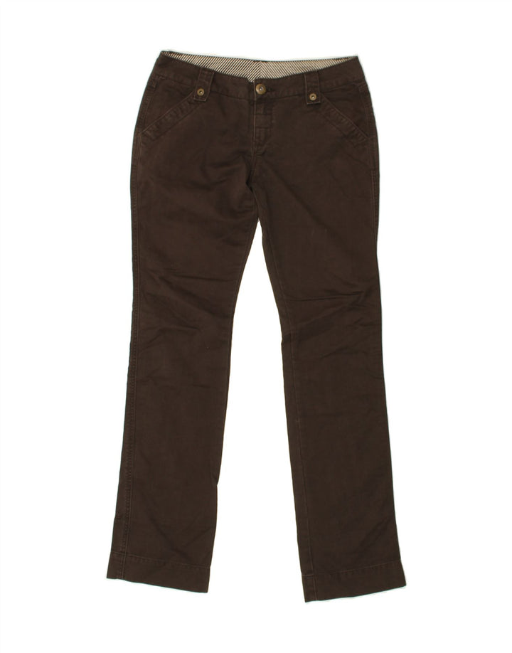 BENETTON Womens Slim Casual Trousers IT 42 Medium W34 L32 Brown Cotton | Vintage Benetton | Thrift | Second-Hand Benetton | Used Clothing | Messina Hembry 