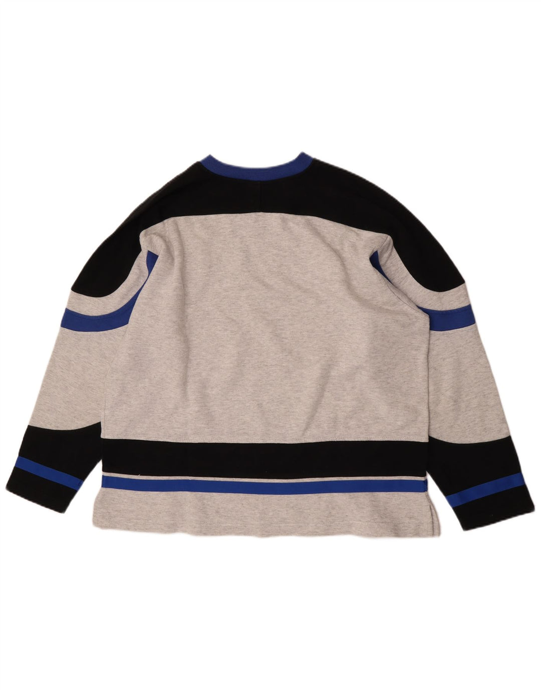 CHAMPION Felpa da uomo con grafica ampia e vestibilità ampia, color block grigio medio