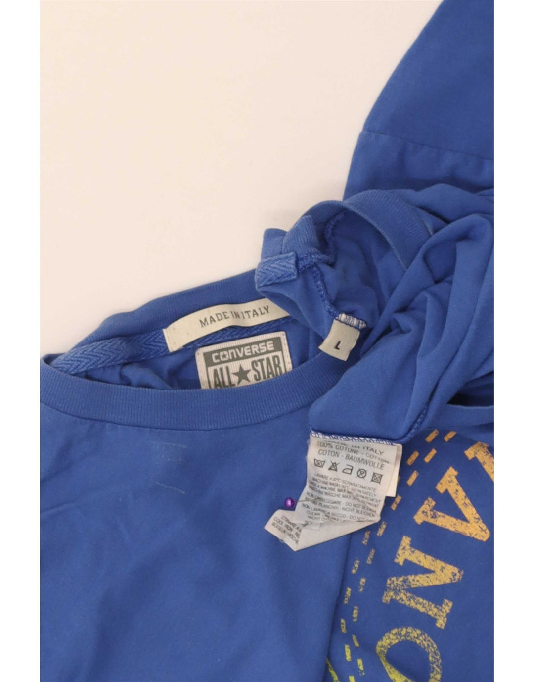 Converse T-shirt grafica da uomo Chuck Taylor Top grande in cotone blu
