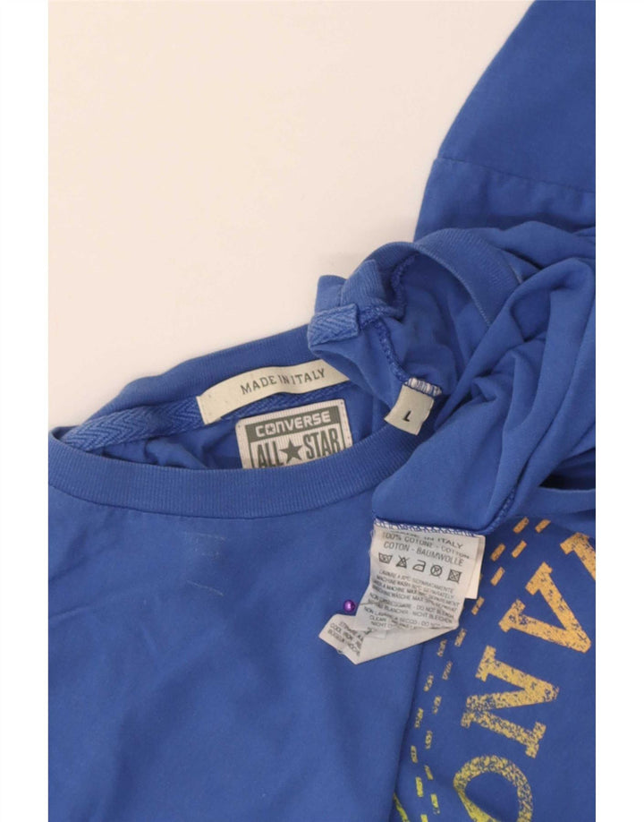 Converse T-shirt grafica da uomo Chuck Taylor Top grande in cotone blu