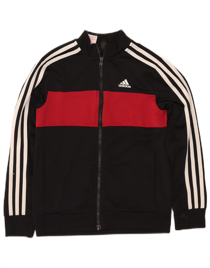 Giacca da tuta ADIDAS da ragazzo 9-10 anni in poliestere color block nero