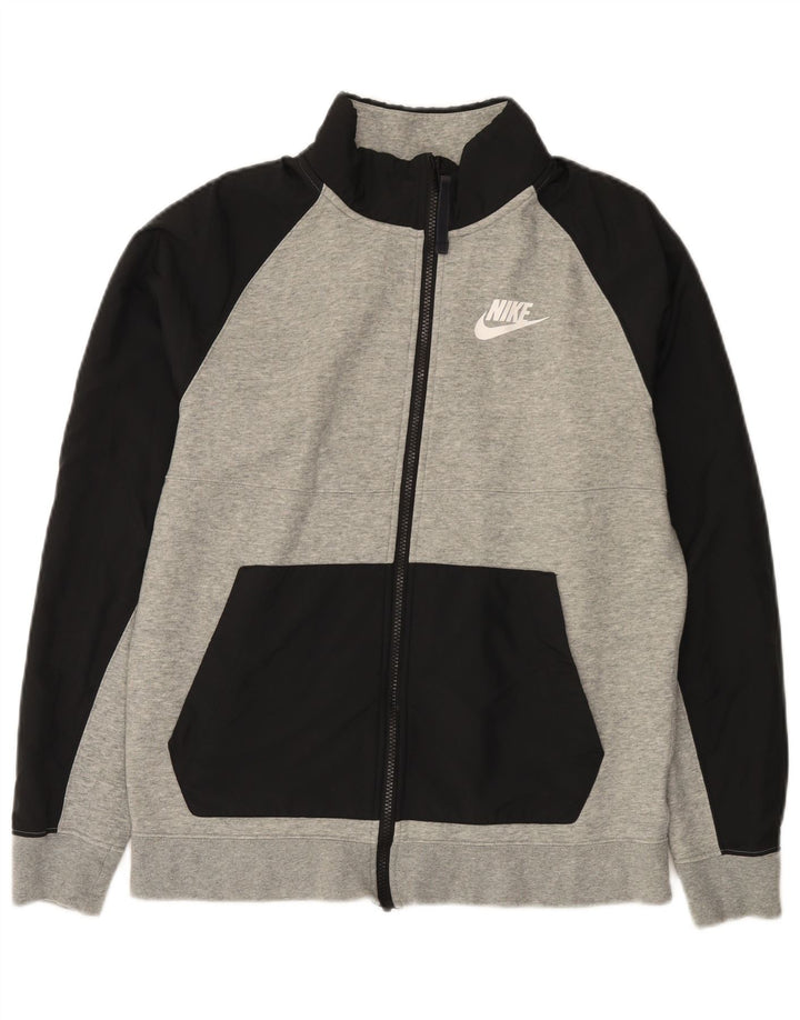Giacca da ginnastica da uomo Nike Small in cotone color block grigio