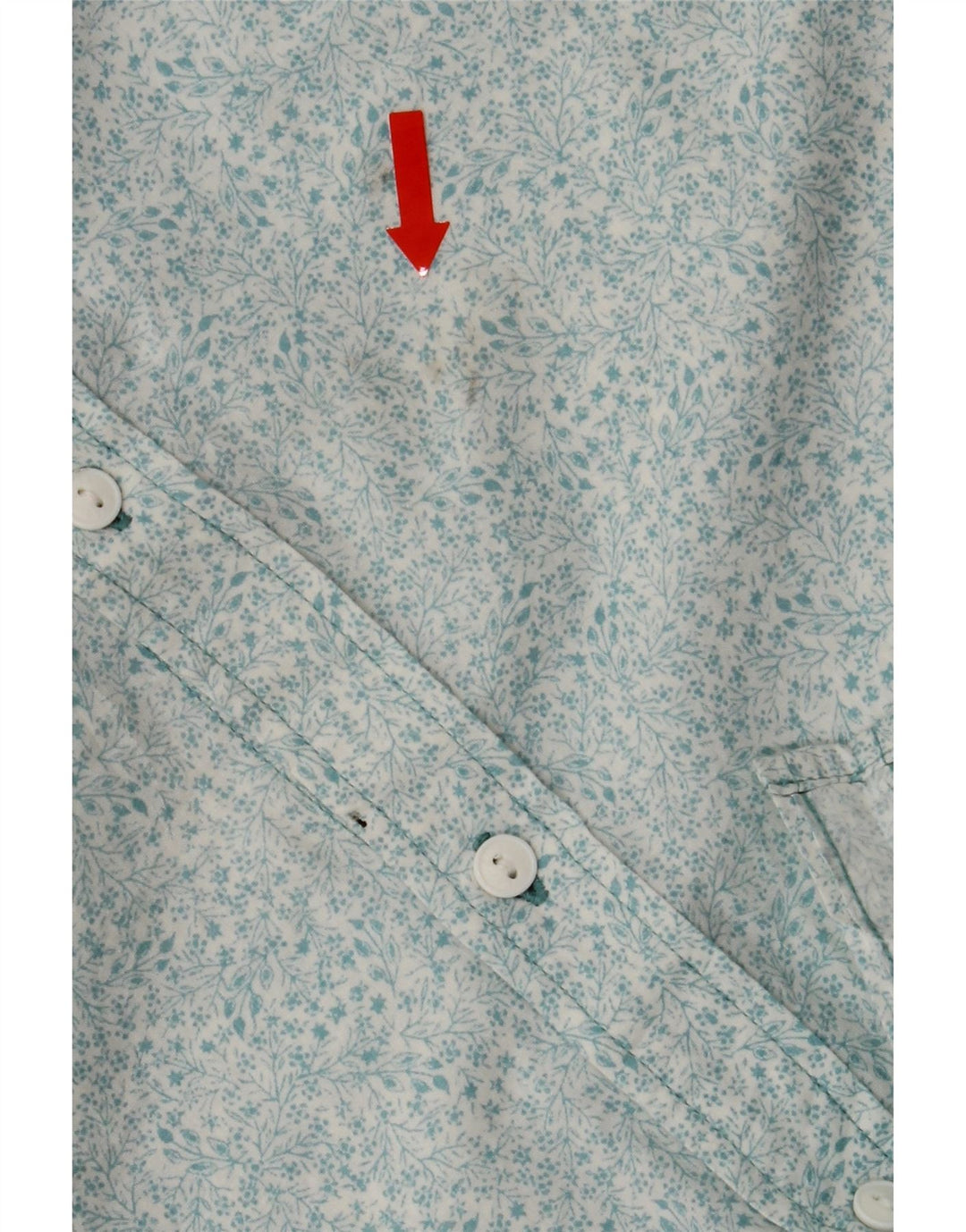 LEVI'S Mens Short Sleeve Shirt Medium Blue Floral Cotton Vintage Levi's and Second-Hand Levi's from Messina Hembry 