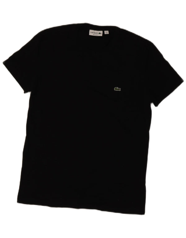 T-shirt da uomo vestibilità regolare Lacoste taglia 4 media cotone nero