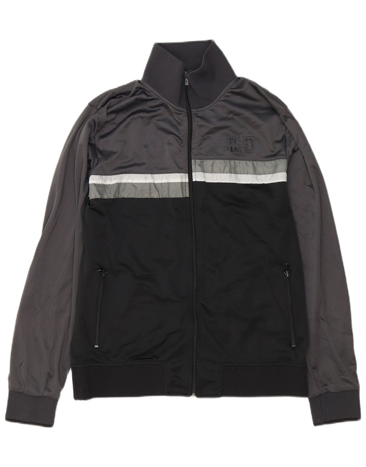Giacca da ginnastica da uomo con grafica Jack & Jones XL Black Colourblock