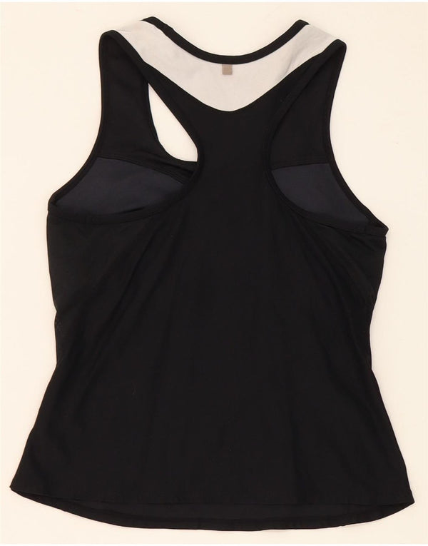 Canotta Nike Dri Fit da donna UK 8/10 piccola in nylon color block nero