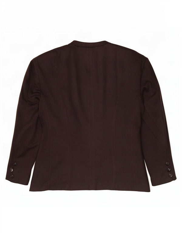 Giacca blazer doppiopetto vintage da donna UK 14 media nera
