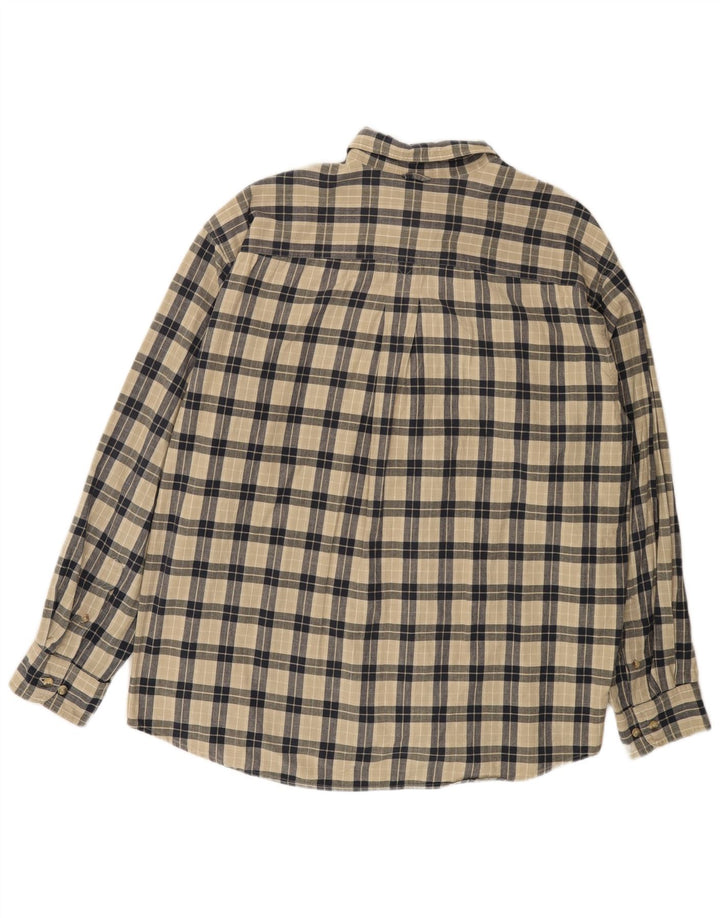 Camicia in flanella da uomo Timberland XL in cotone a quadri beige