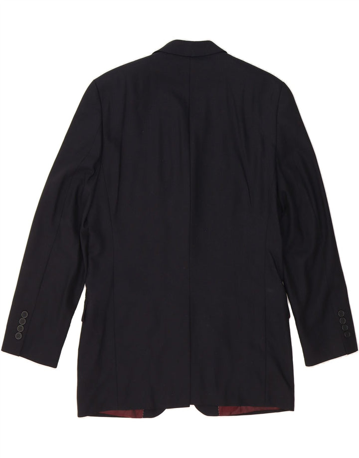 TED BAKER Mens 3 Button Blazer Jacket UK 38 Medium Navy Blue Wool Vintage Ted Baker and Second-Hand Ted Baker from Messina Hembry 