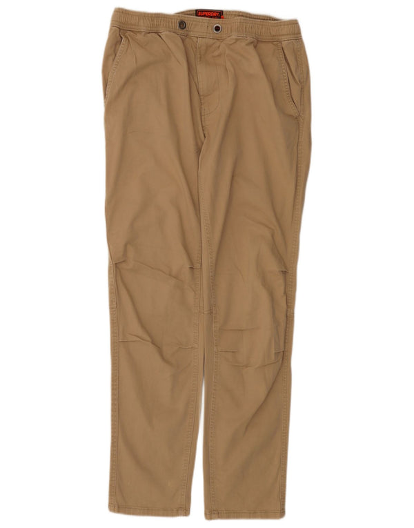 Pantaloni cargo dritti da uomo SUPERDRY W32 L29 cotone beige