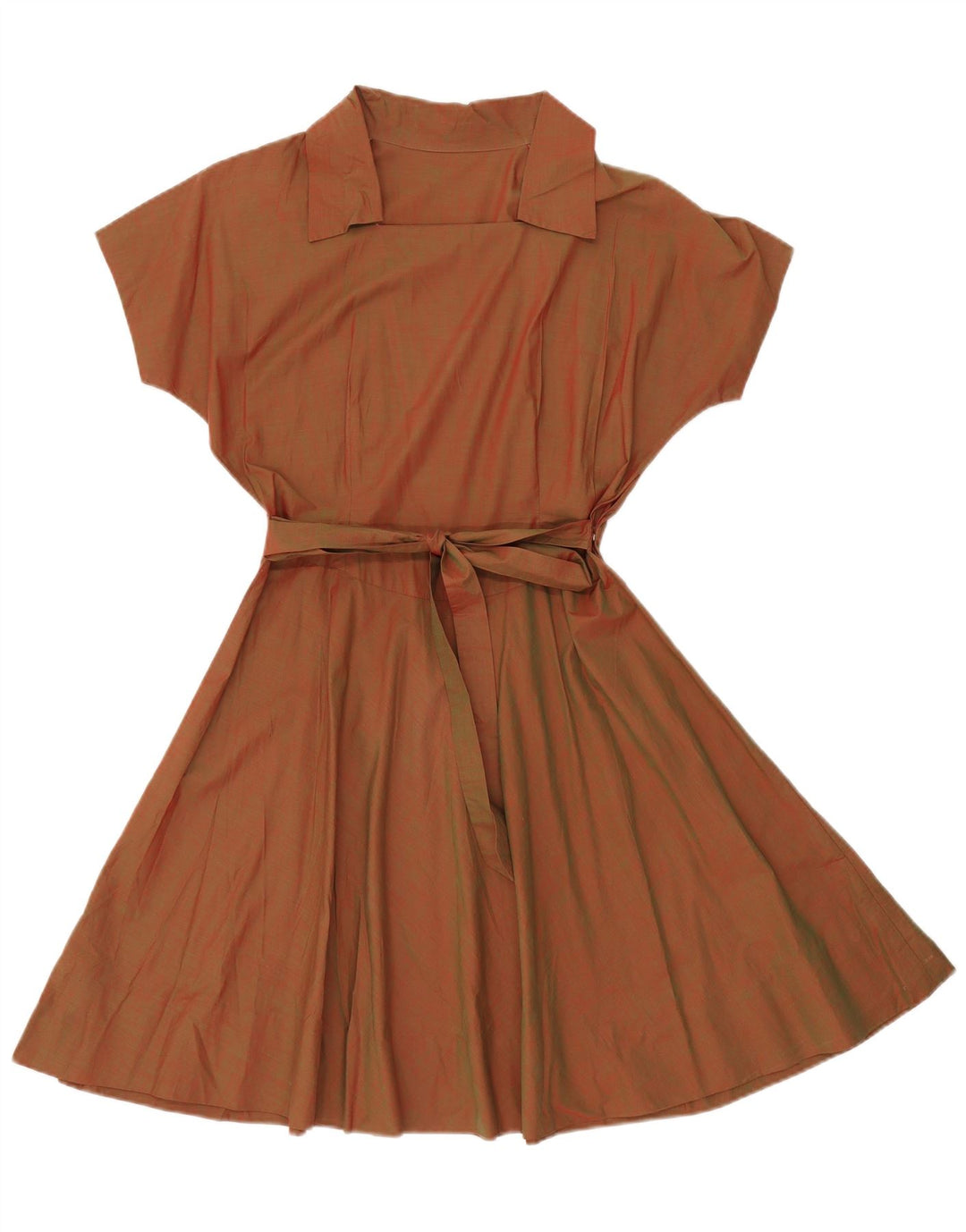 Abito a trapezio vintage da donna UK 8 piccolo marrone