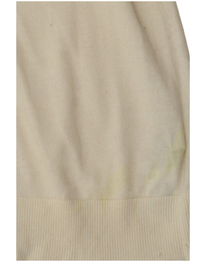 MASSIMO DUTTI Maglione maglione a collo alto da donna UK 12 Medio Bianco