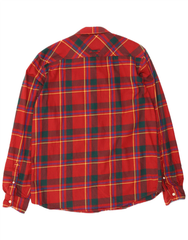 Camicia in flanella da uomo Springfield Custom Fit XL a quadri rossi