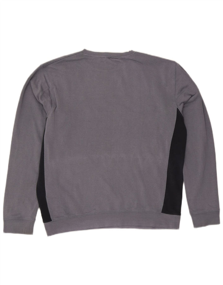 Felpa grafica da uomo Reebok maglione blu medio color block
