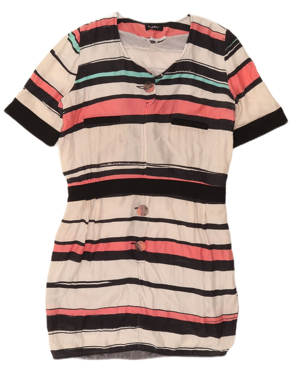 Abito Tubino Donna Byblos IT 40 Small In Seta Rigata Multicolore