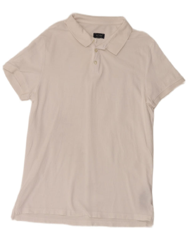 Polo Armani Jeans Ragazzo 15-16 Anni XL Cotone Bianco