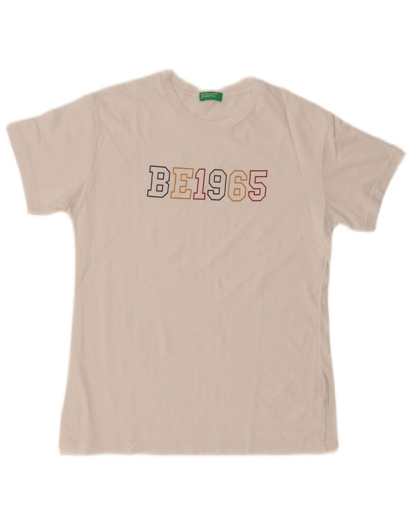 T-shirt grafica per ragazze Benetton Top 11-12 anni 2XL Bianca