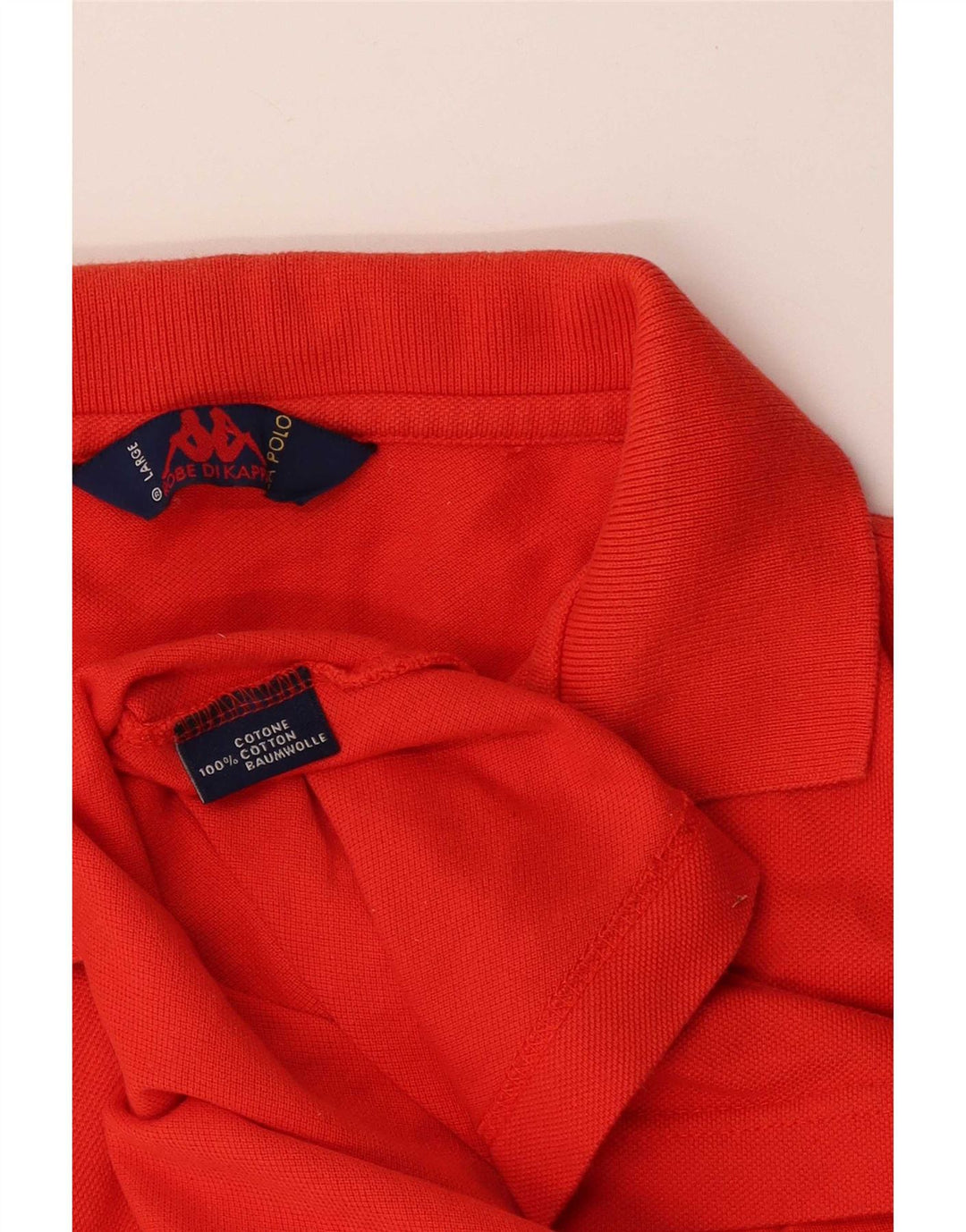 Polo Kappa Uomo Large Rossa In Cotone