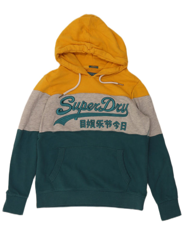 Felpa con cappuccio grafica da donna Superdry UK 14 Large multicolore Colourblock