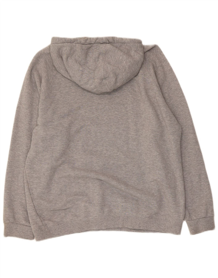 Felpa con cappuccio grafica da uomo Adidas in cotone grigio medio