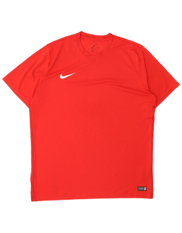 T-shirt NIKE Dri Fit da uomo 2XL rossa in poliestere