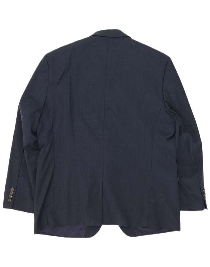 Giacca blazer a 2 bottoni da uomo Chaps UK 46 3XL Lana blu navy