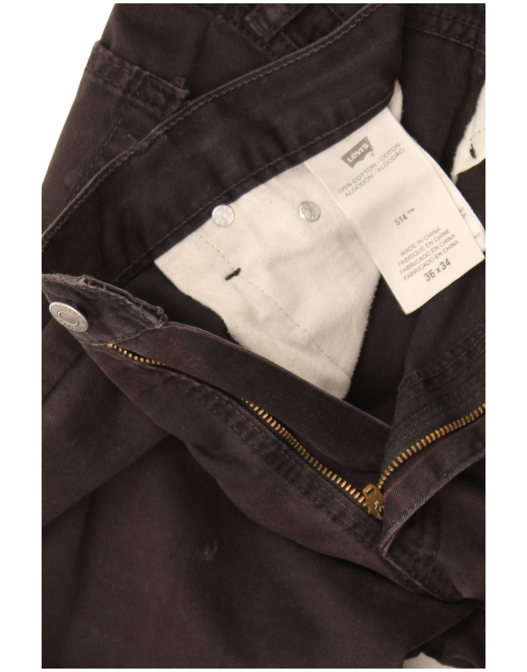 Levi's Uomo 514 Jeans dritti W36 L30 Cotone Nero