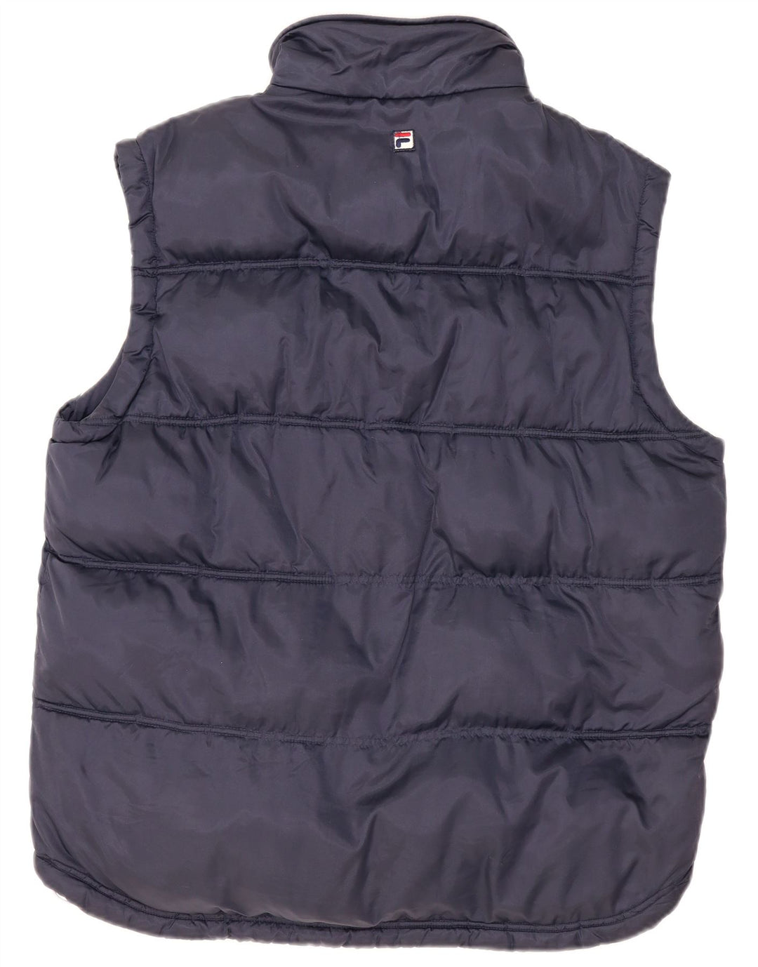 Gilet imbottito da uomo Fila UK 38 medio blu navy color block in poliammide