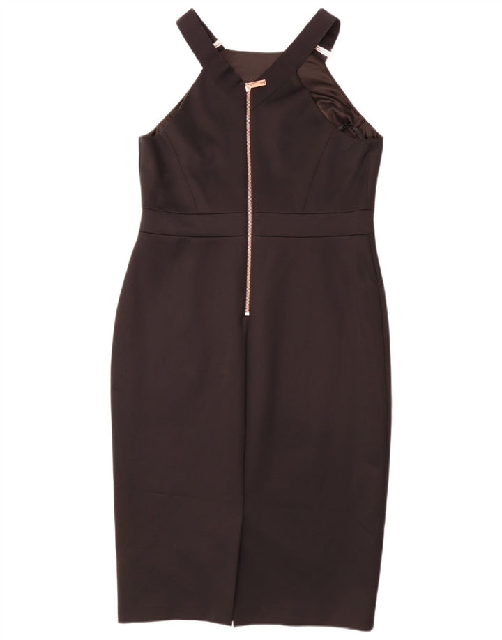 Abito aderente senza maniche da donna Ted Baker taglia 5 XL poliestere nero