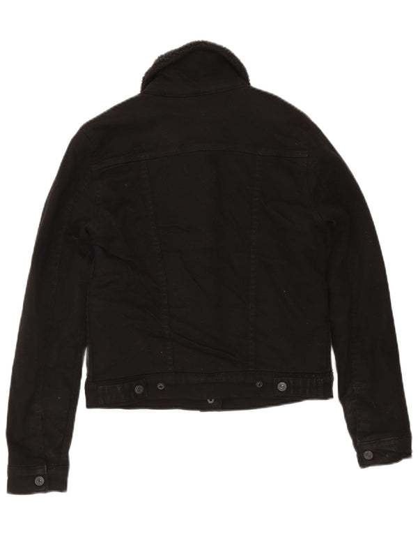 Giacca Levi's da donna in denim sherpa UK 6 XS cotone nero