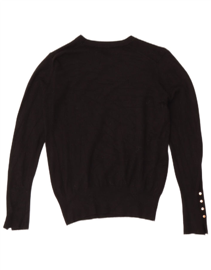 Maglione maglione con scollo a barca da donna Zara UK 12 medio nero