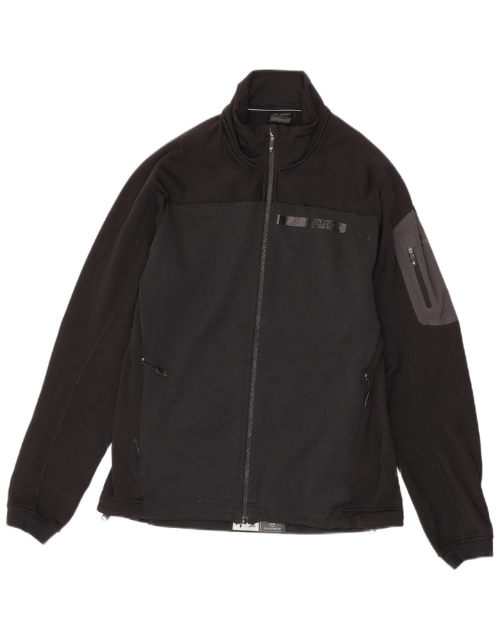Giacca da tuta da uomo Adidas UK 40/42 Medium Nero Poliestere