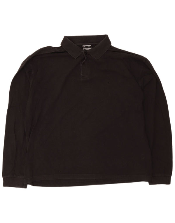 Polo da uomo a maniche lunghe Champion 2XL cotone nero
