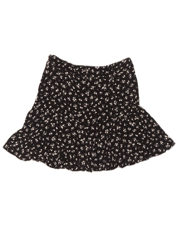 Gonna con volant Zara da donna XS W24 viscosa floreale nera