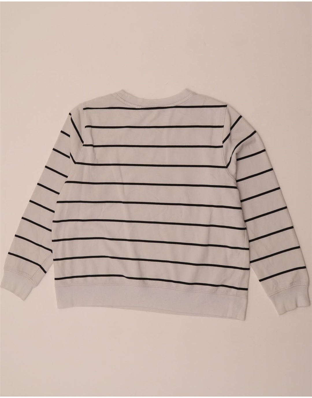 Felpa da donna Marks & Spencer UK 18 XL cotone a righe bianche