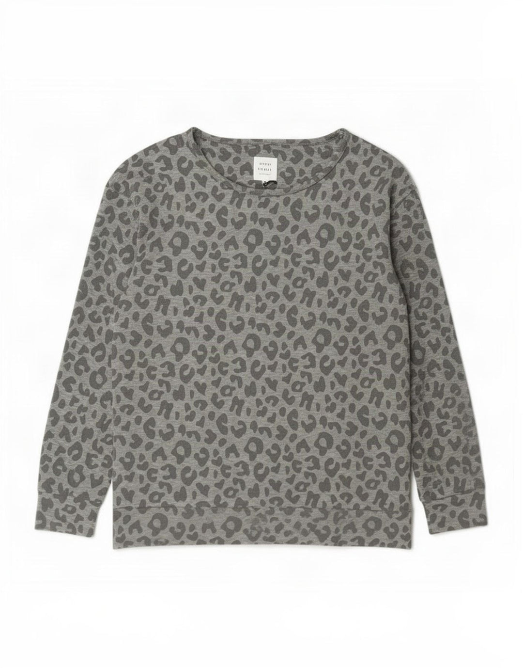 Felpa da donna John Lewis maglione UK 14 grigio medio stampa animalier