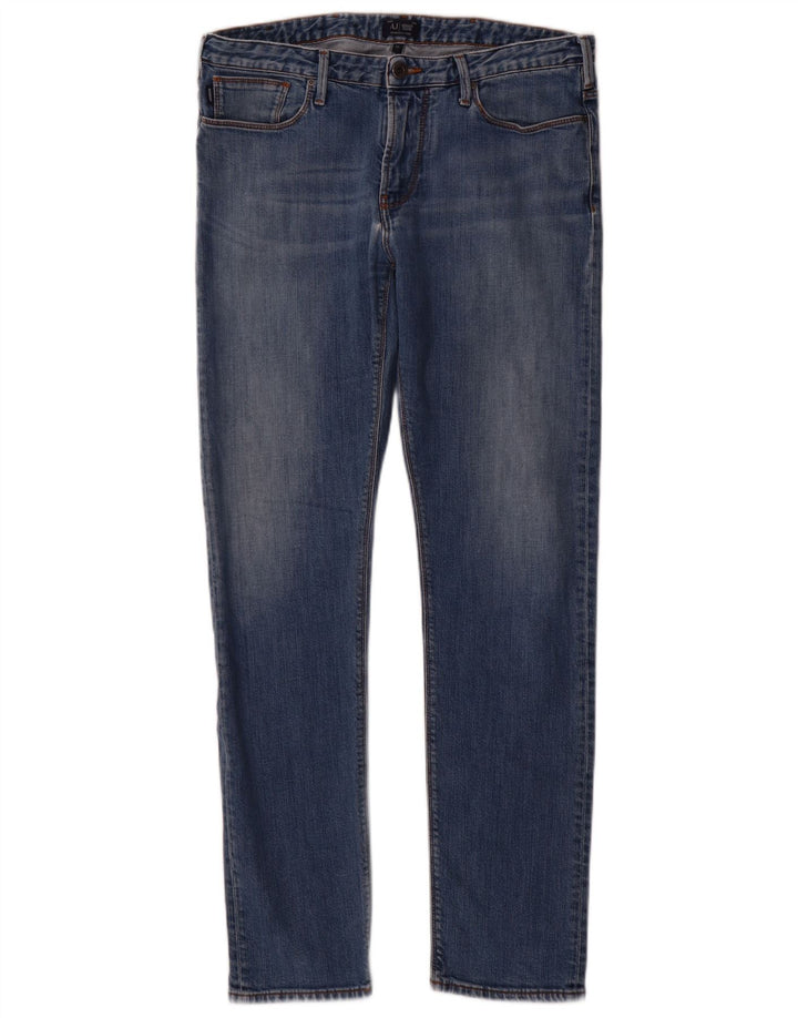 Jeans skinny da uomo Armani W33 L31 in cotone blu navy